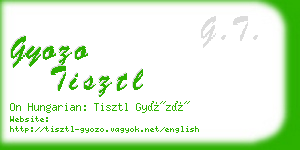 gyozo tisztl business card